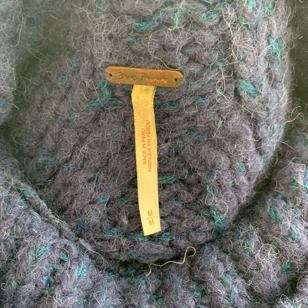 FREE PEOPLE *RARE*midi thick soft alpaca cabled turtleneck sweater dress - Picture 13 of 14